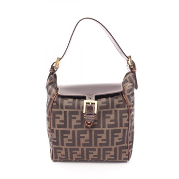 FENDI Zucca Handbag 15214 canvas leather Brown Used Women