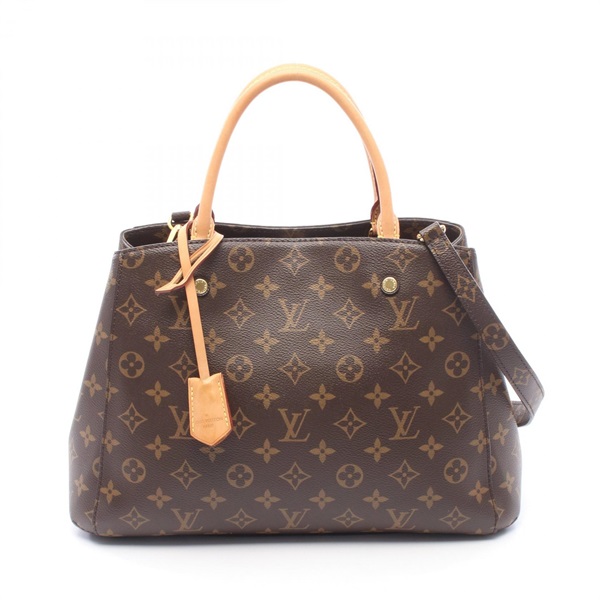 LOUIS VUITTON Montaigne MM Shoulder Handbag M41056 Monogram canvas leather Used