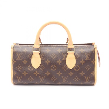 LOUIS VUITTON Popincourt Handbag M40009 Monogram canvas leather Brown Used Women