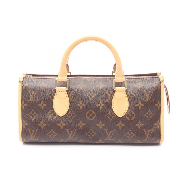 LOUIS VUITTON Popincourt Handbag M40009 Monogram canvas leather Brown Used Women