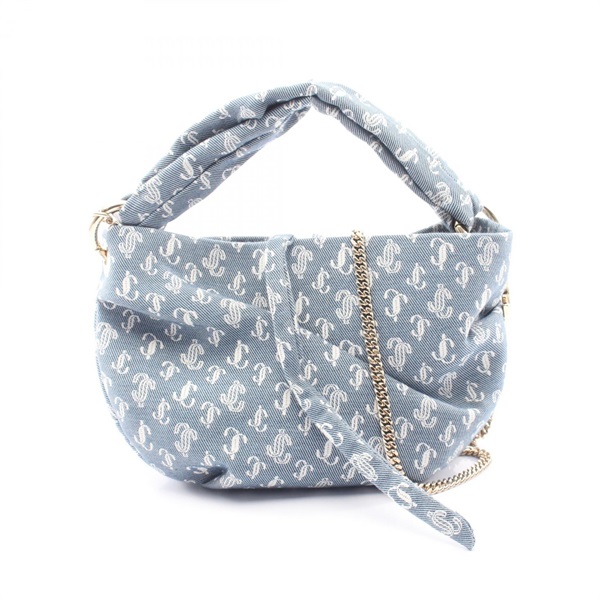 JIMMY CHOO BONNY Chain Shoulder crossbody Handbag denim Blue Used Women