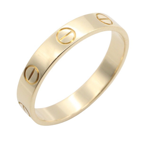 CARTIER Mini Love Ring 18KYG Yellow Gold Used unisex US size 7.25 #55