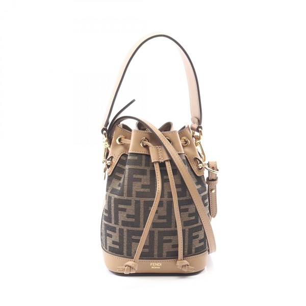 FENDI Mini Montrezor 2WAY Shoulder Handbag 8BS093ALP3F1AOE canvas Brown NEW