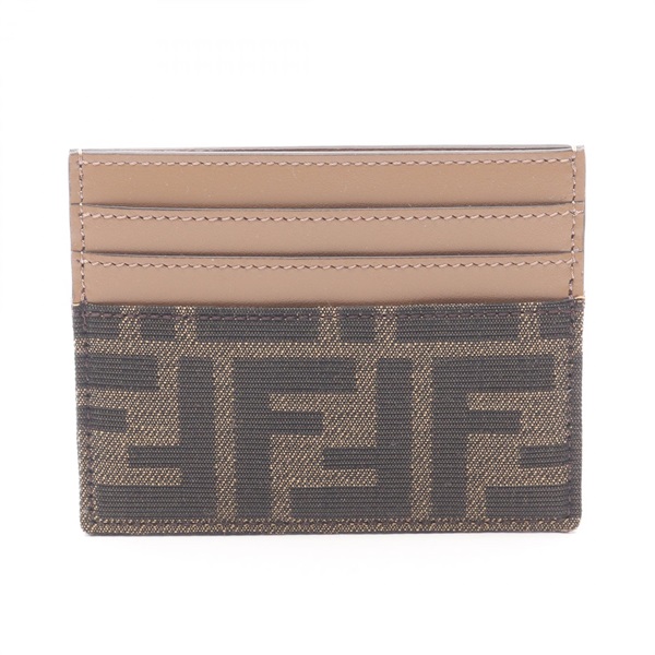 FENDI Zucca Card Case 8M0445A98PF0A6E leather Brown Black NEW mens
