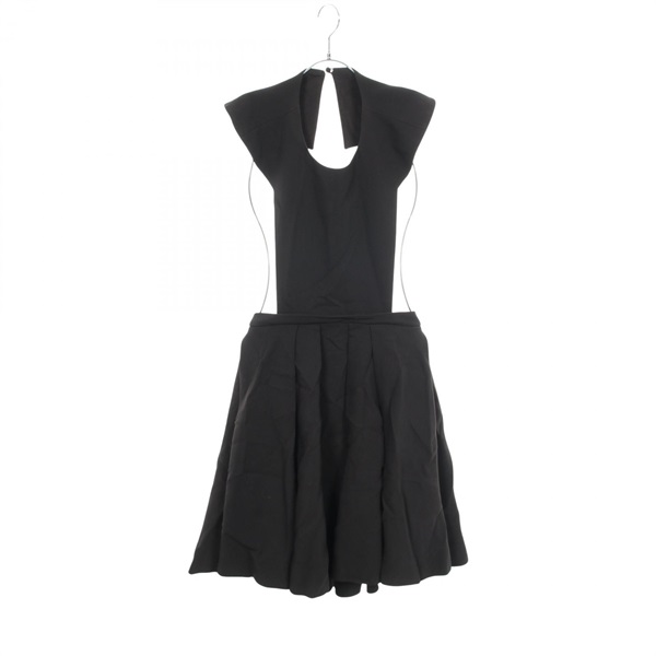 Christian Dior Pleated Dress wool silk Black Used Women size  36