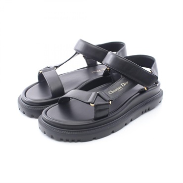 Dior DIORACT Sandals Shoes leather Black Used Women size 36