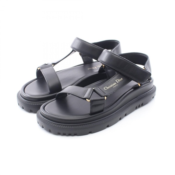 Dior DIORACT Sandals Shoes leather Black Used Women size 36