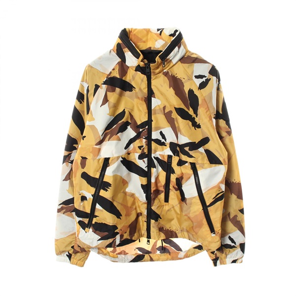 MONCLER GENIUS 2 MONCLER 1952 OCT Camouflage Hooded Jacket Nylon Yellow Used #2