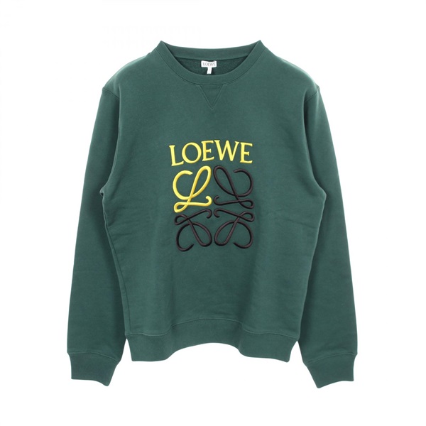 LOEWE Anagram Embroidery Sweatshirt Long sleeves cotton Green Used mens size S