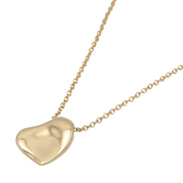 TIFFANY＆CO Full Heart Necklace Pendant 18KYG Yellow Gold Used Women