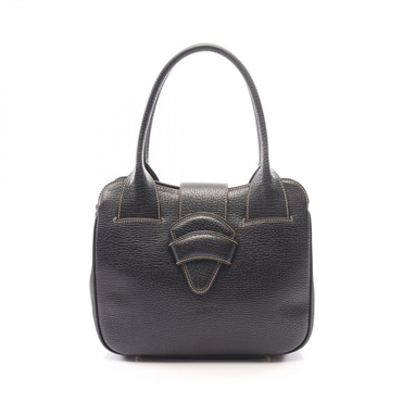 LOEWE Barcelona Shoulder Hand Bag leather Black Used Women