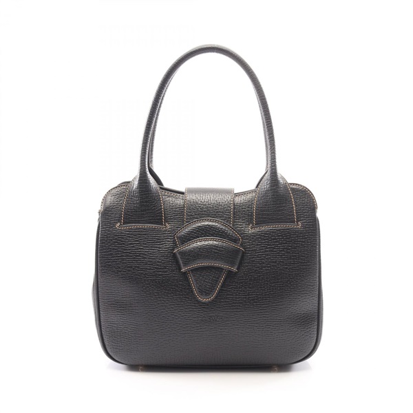 LOEWE Barcelona Shoulder Hand Bag leather Black Used Women