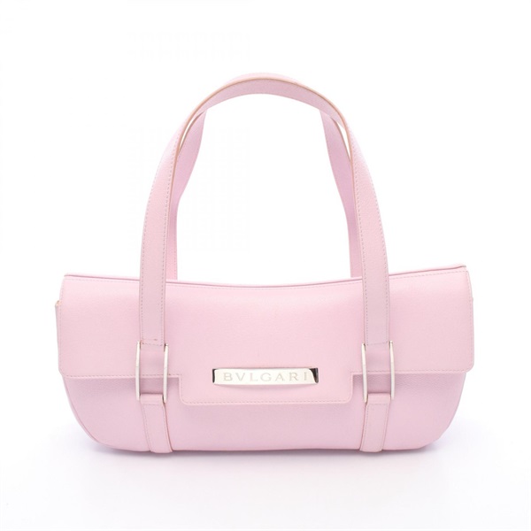 BVLGARI Shoulder Hand Bag leather Pink Used Women SHW
