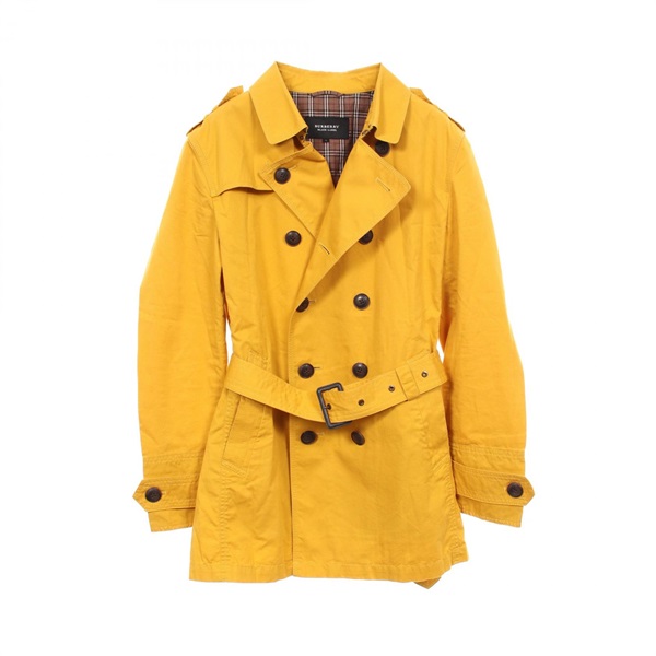 BURBERRY BLACK LABEL Trench coat cotton Yellow #L Used mens
