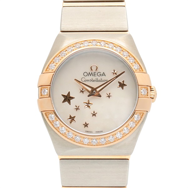 OMEGA Constellation Star Blue Diamond Watch 123.25.24.60.05.002 Quartz K18PG SS