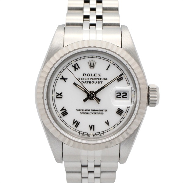 ROLEX Datejust T Wrist Watch 69174 Automatic 18KWG Stainless Steel Used Women