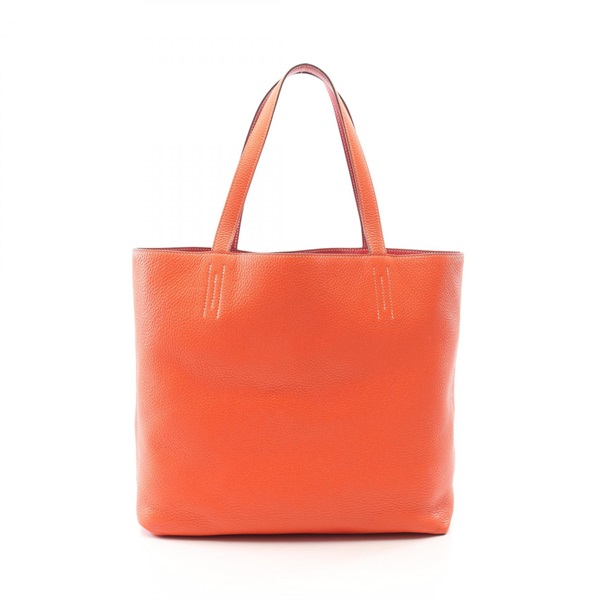 HERMES Double Sense 45 Reversible Tote Bag A Taurillon Clemence Rouge casaque