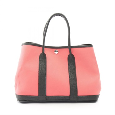 HERMES Garden party TPM Tote hand Bag A Toile officier Negonda Rose azalee SHW