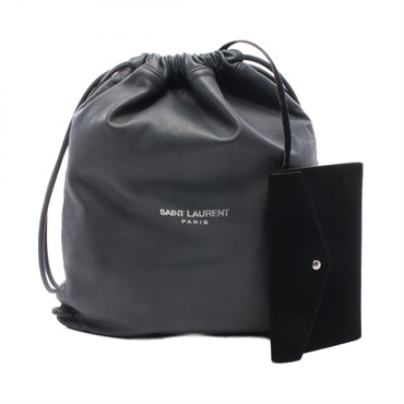 SAINT LAURENT PARIS Teddy Rucksack Backpack 553919 leather Gray Used Women