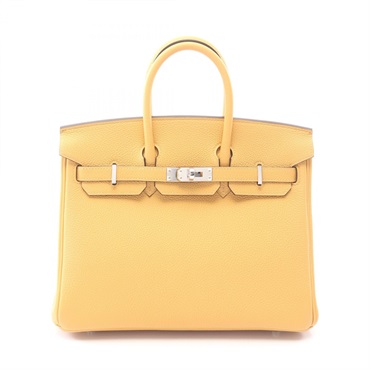 HERMES Birkin 25 Handbag K 041344CK Togo leather Paille Used Women SHW