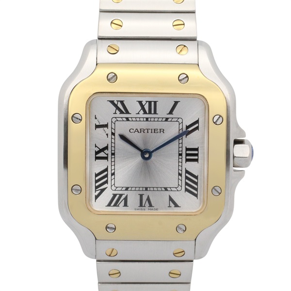 CARTIER Santos de Cartier SM Wrist Watch W2SA0033 Quartz K18YG SS Used Women