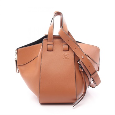 LOEWE HAMMOCK SMALL Shoulder Handbag leather Brown Used Women
