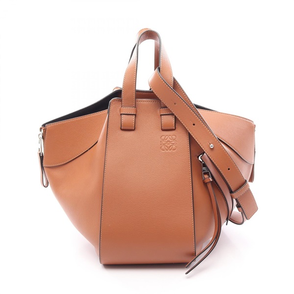 LOEWE HAMMOCK SMALL Shoulder Handbag leather Brown Used Women