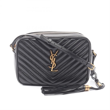 SAINT LAURENT PARIS LOU Monogram Shoulder crossbody Bag 574494 leather Black