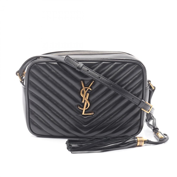 SAINT LAURENT PARIS LOU Monogram Shoulder crossbody Bag 574494 leather Black
