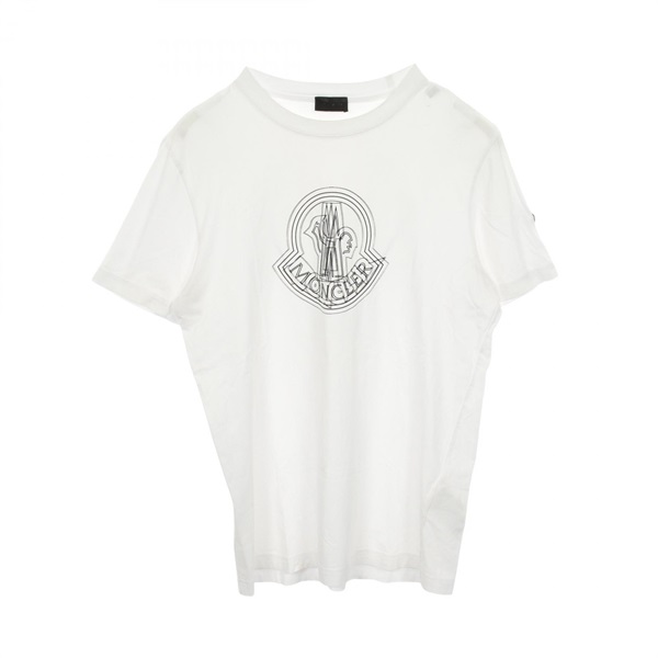 MONCLER logo crew neck Short sleeve T-shirt #M J10918C00028 cotton White Used