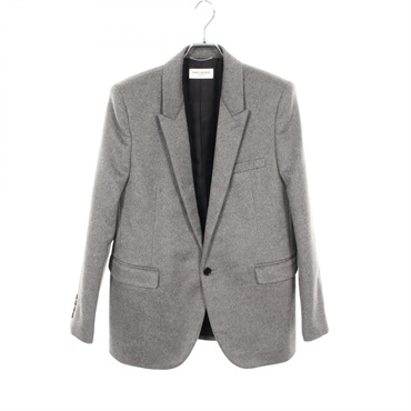 SAINT LAURENT PARIS Tailored jacket Blazer 612696 wool Gray Used mens #48