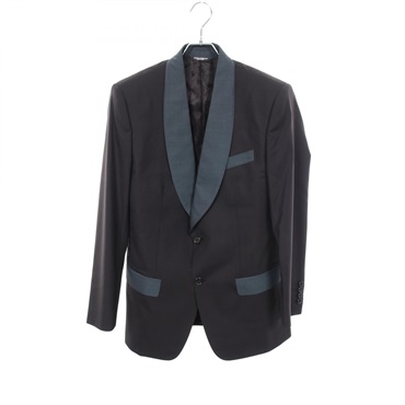 DOLCE & GABBANA Shawl collar tailored jacket G1VPET wool Black #48 Used mens