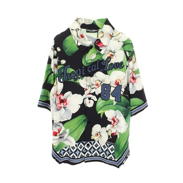 DOLCE & GABBANA Tropical print floral Shirt Top G9OY9Z Rayon polyester Used #S