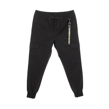 DOLCE & GABBANA cargo pants GY9YET cotton Black #46 Used mens