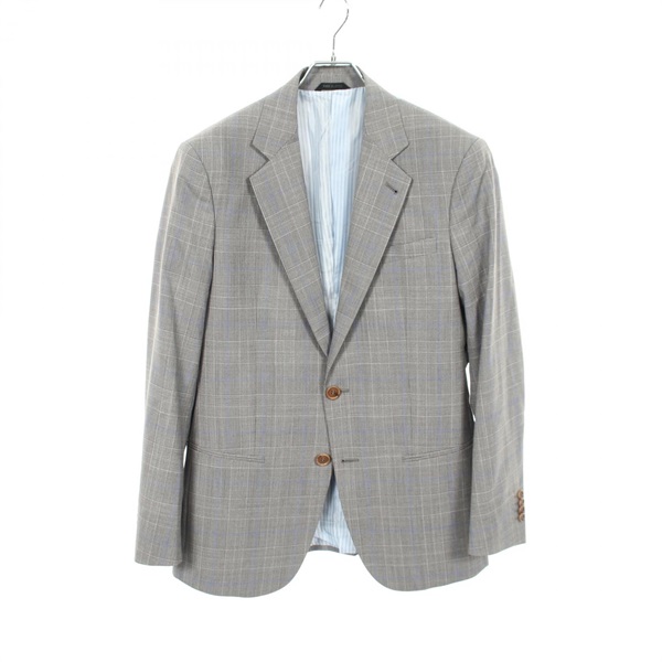 GIORGIO ARMANI SOHO Glen Check tailored jacket 8WGAV007 T02AR wool Gray #48R