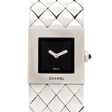 CHANEL Matelasse Wrist Watch H0009 Quartz Stainless Steel Used Women CC Coco