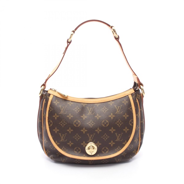 LOUIS VUITTON Tulum PM Shoulder Bag M40076 Monogram leather Brown Used Women