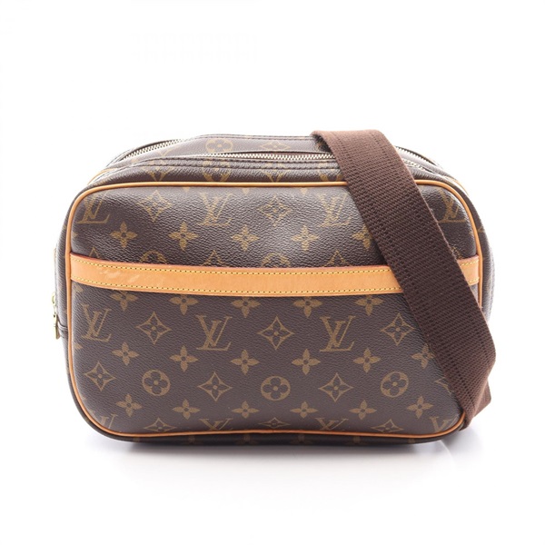 LOUIS VUITTON Reporter PM Shoulder crossbody Bag M45254 Monogram leather Brown
