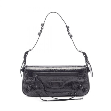 BALENCIAGA Le Cagole S Shoulder Handbag 771640 leather Black Used Women