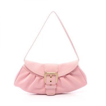 CELINE Shoulder Handbag leather Pink GHW Used Women