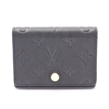 LOUIS VUITTON Enveloppe Carte de Visite Card Case M58456 Monogram Empreinte BK