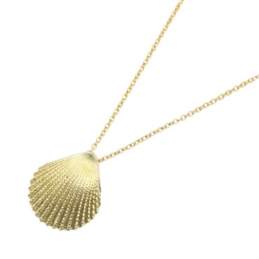 TIFFANY＆CO Shell Motif Necklace Pendant 46.5cm 18KYG Yellow Gold Used Women