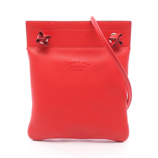 HERMES Sac Aline Mini Shoulder crossbody Bag D Swift Rouge coeur Used SHW