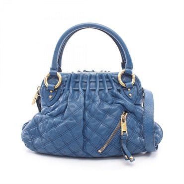 MARC JACOBS Hand Crossbody Shoulder Bag leather Blue Used Women