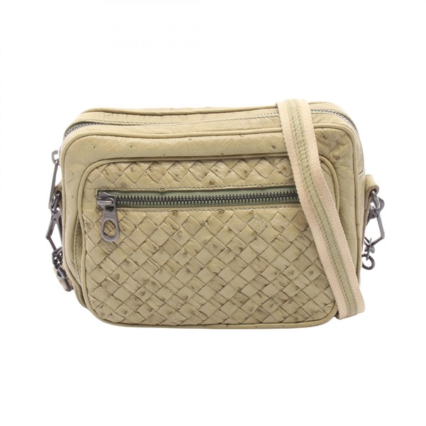 BOTTEGA VENETA Intrecciato Shoulder Crossbody Bag leather Green Used Women