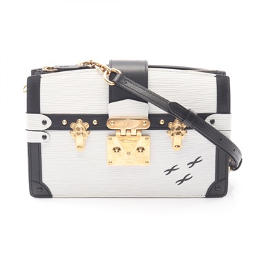 LOUIS VUITTON Trunk clutch Shoulder crossbody Bag M52151 Epi White Black Used