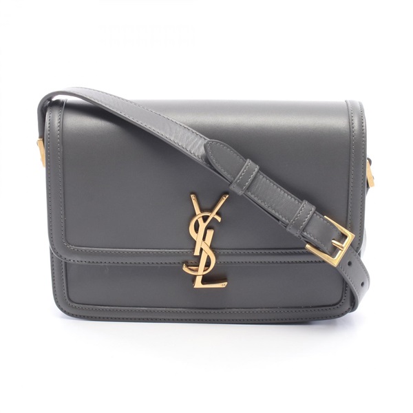 SAINT LAURENT PARIS Solferino Crossbody Shoulder Bag 634305 leather Gray Used