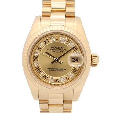 ROLEX Datejust Millard Diamond Y-serial Wrist Watch 179178MR Auto 18KYG Women
