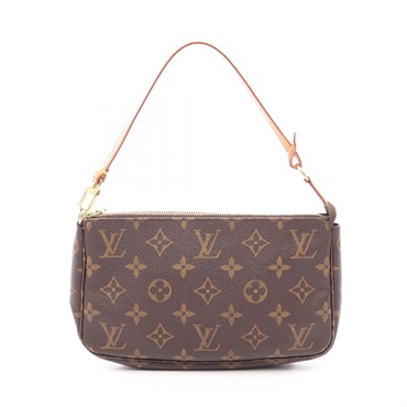 LOUIS VUITTON Pochette Accessoires Handbag pouch M51980 Monogram leather Brown