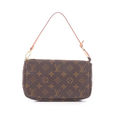 LOUIS VUITTON Pochette Accessoires Handbag pouch M51980 Monogram leather Brown